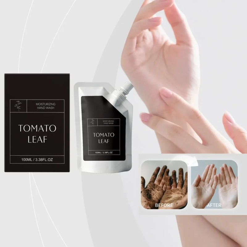 Jabón Hidratante Para Manos Con Hojas De Tomate: Limpia Suav