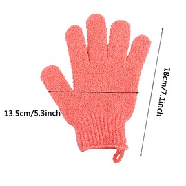 8 PCS Exfoliating Gloves, Polyester Exfoliator Mitt, Body Exfoliating Wash Glove Dead Skin Remover Shower Body Scrub Gloves for Adults and Kids, Ingrown(Blue, White, Pink, Orange）