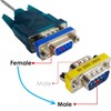 TECHZOCO RS232 DB9 Female to Male Adapter DB9 Coupler Gender