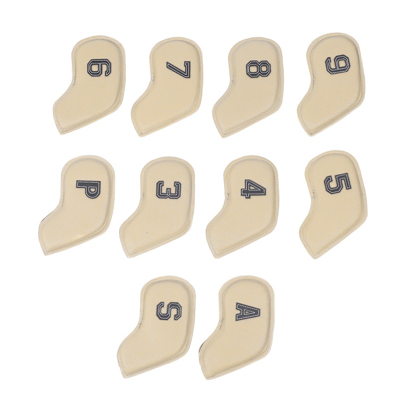 10PCS Golf Head Protective Covers Waterproof PU Material Golf Putter