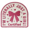 Tavashome Certified I'm Literally Just A Girl Embroidered Iron on
