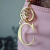 Coprall Gold Initial Keychain for Women A-Z Letter Cross Charms