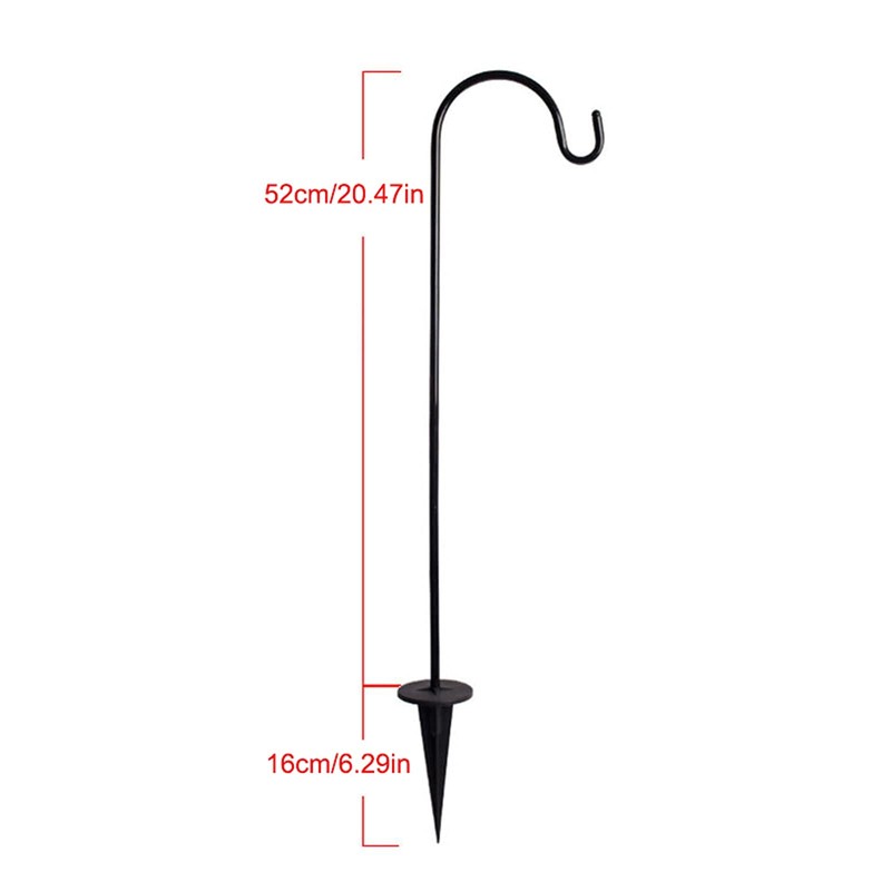 Arinda 20Inch Adjustable Outdoor Shepherds Hook, Heavy Duty Rust-Resistant Metal