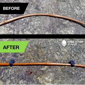 One Stop Outdoor USA Made - (100-Pack) 6" Heavy Duty Hold Stakes for 1/4" Drip Irrigation Tubing & Soaker Hose