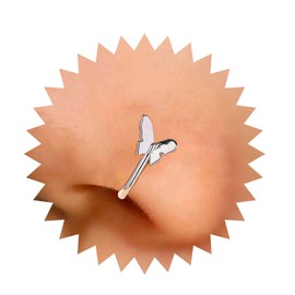 Andelaisi Boho Butterfly Clip On Nose Ring Vintage Butterfly Cuff Hoop Nose Ring Silver Butterfly Faux Clip On Nose Ring Butterfly Non Pierced Nose Ring Jewelry for Women