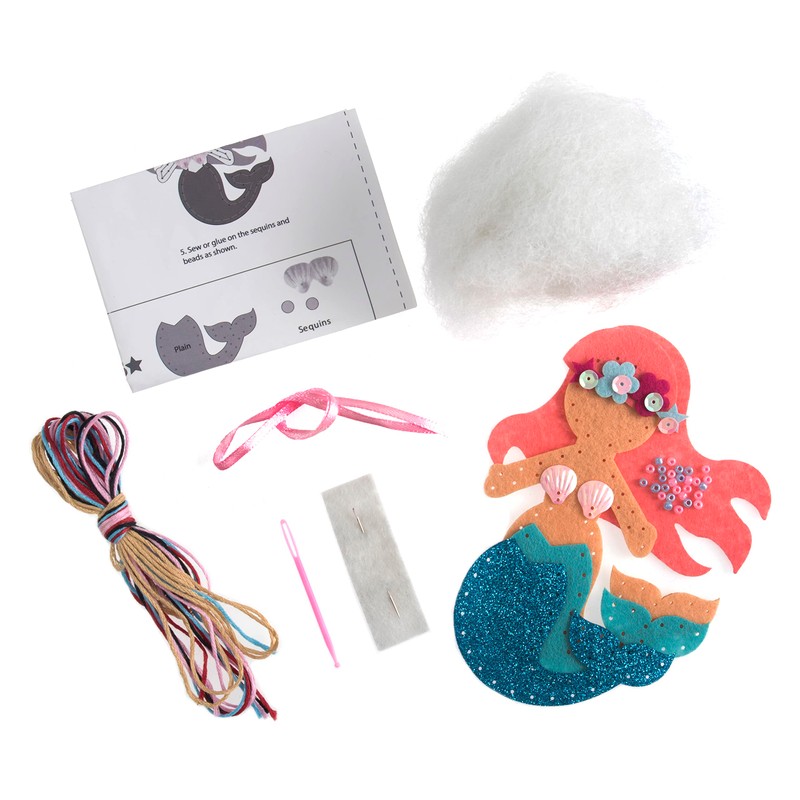 Trimits Felt Decoration Kits, 10 x 8cm, Mermaid
