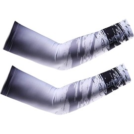 Plus Nao Sports Arm Cover, Arm Sleeve, Unisex, Print, Logo, Mesh, Cooling, Sun Protection, Normal × black 2