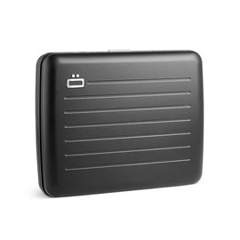Ogon Designs Smart Case V2 Large, Made in France, Aluminum Card Holder, Credit Card Case, Anti-skimming, Large, Large Capacity, Pleated, Coin Pocket, Coin Case, Wallet, Black