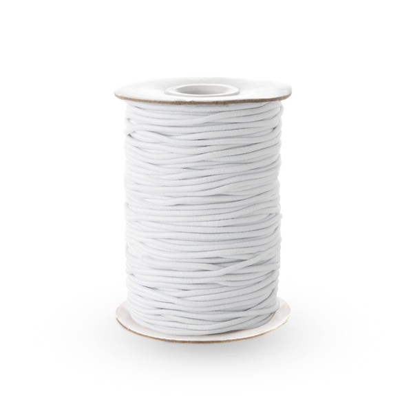 Realm Elastic Cord/Round Hat Elastic Black & White (1mm, 2mm