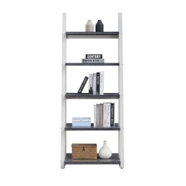 5-Tier Living Room Home Office Kitchen Bedroom Apartment Rubber Wood Frame Bookshelf Storage Rack Display Shelves Wall Displaycolor: as Pic Color