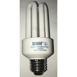 Damar 3 Pack - FLUORESCENT 15W E26 2700K WARM WHITE BULB 120V SELF BALLAST REPLACE 60W