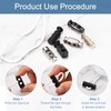 uxcell 12pcs Metal Cord Locks, 5mm Double Hole Spring Stopper