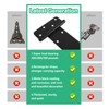 Wmebee 5“ Gate Hinges,260 Lbs Capacity, Matte Black Hinges,6 Pack