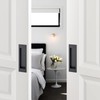 Ravinte 2 Pack Black Sliding Closet Door Handles Black Flush