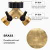 CPROSP 2-Way Y-Splitter 3/4 Inch Brass for Inlet Hoses with