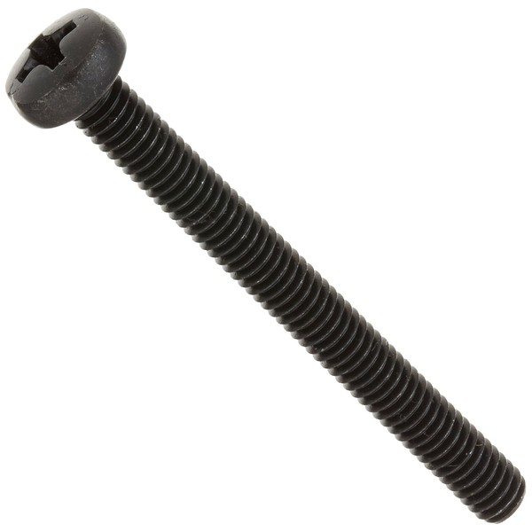 Small Parts M440D7985AB Steel Pan Head Machine Screw, Black Oxide