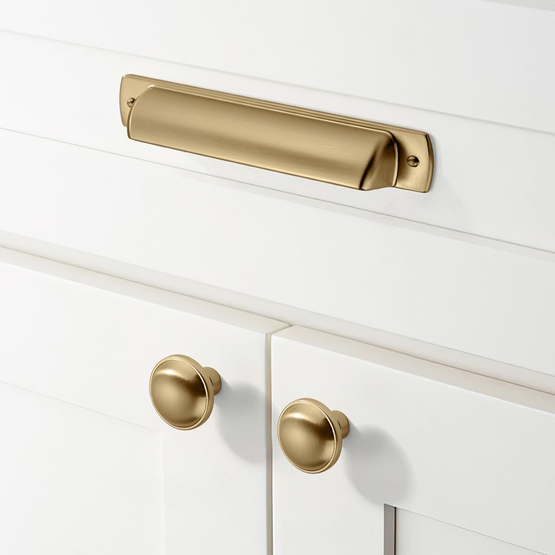 khtumeware 10 Pack 5-1/16 Inch Champagne Bronze Cabinet Pulls Heavy