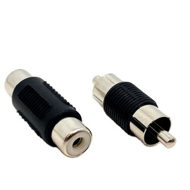 Dolphin Automotive 2 Pack RCA Phono Joiner Audio Visual Video Coupler Adapters One Male/Male AND One Female/Female (Male/Male Female/Female)