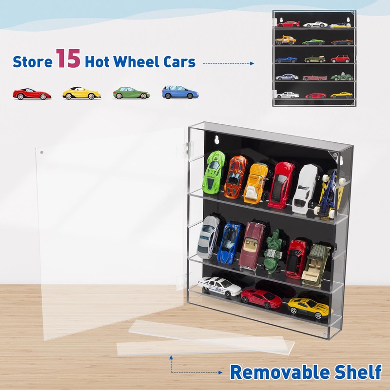 KISLANE 5-Tier Acrylic Toy Car Storage, Toy Cars & Matchbox