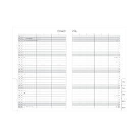 X17 -A5 Monthly Planner, Monthly Calendar Refill Pack, "Classic" 2025-2027, 1 Booklet of 3 Years, Includes Memo Card. Only Suitable for the X17 System. Made in Germany
