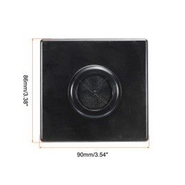 sourcing map Grommet Wall Plate Acrylic Decoration Wall Panel with 1.2 Inch Rubber Cable Pass Through Single Gang Plate Mounts Black for Low-Voltage Cables