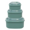 GODAGE 6-Piece Nesting Microwave Containers with Adjustable Steam Vents, Food