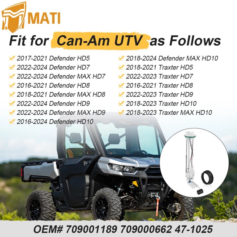 M MATI Fuel Pump 709001189 For Can Am Defender HD5