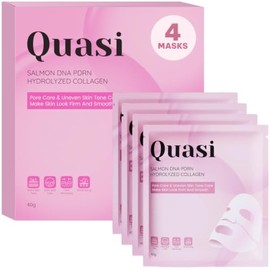 Quasi Mascarilla Facial Salmón DNA PDRN Colágeno Hidrolizado 4 pzas