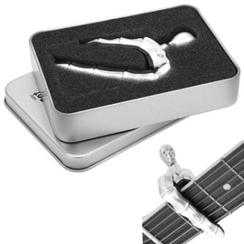 Guitar Capo for 6-String Acoustic Guitars, 85 x 58 mm / 3.3 x 2.2 Inch Skull Capo, Zinc Alloy Guitar Capo, Skeleton Head Capo for Acoustic, Electric Guitars, Ukulele, Mandolin, Banjo