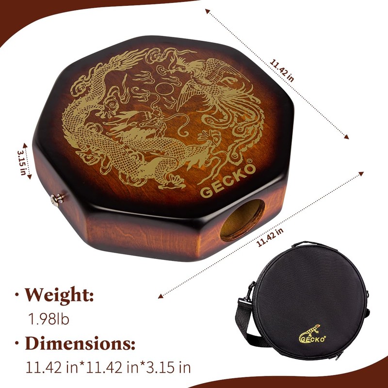 GECKO Octagonal Cajon Drum SD8S – Portable Hand Percussion Instrument