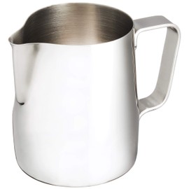 Melitta Coffee Milk Pitcher, Milk Jug, Stainless Steel, 10.1 fl oz (300 ml), Latte Art, Silver, TIAMO HC7019