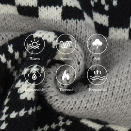 ROZKITCH Dog Turtleneck Sweater for Cold Weather, Thermal Knit Pet Sweater with Fair Isle Pattern, Cozy Winter Outfit for Large Dogs Grey 3XL