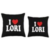 I HEART LOVE LORI Throw Pillow