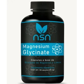 Glicinato de Magnesio NSN 100% Quelado Alta Absorción Vegano 100 Cápsulas