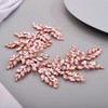 Chargances Bride Wedding Rhinestone Hair Vine Bridal Pink Crystal Headband
