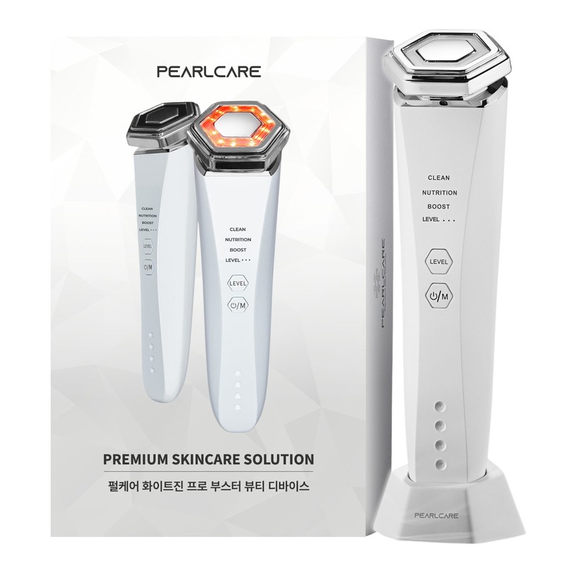 펄케어 뷰티디바이스 얼굴마사지기 피부관리기 고주파 화이트진 갈바닉 Pearlcare Beauty Device