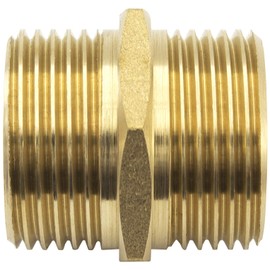SHYNE Premium 1 inch Double Nipple External Thread on Both Sides Made of Brass Robust and Rustproof - Connection Nipple - Pipe Nipple