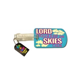 Colorful & Fun Inspirational Travel Suitcase Label ID Luggage Tag (Keep The Skies Calm)