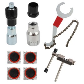 Riybyds 5 Piece Bicycle Repair Tool Set, Crank Puller, Chain Riveter, Bottom Bracket, and Freewheel Puller, Chain Removal Tool, Robust Tool Set for Bicycle Maintenance and Repair