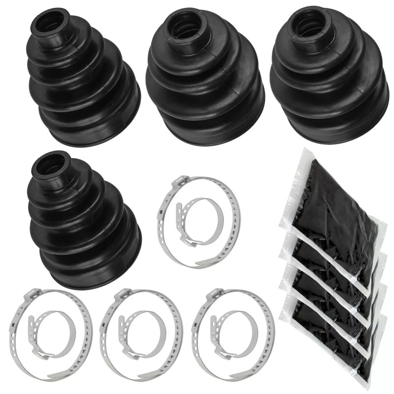 Caltric 2 Rear Axle Inner Outer CV Boot Kit for
