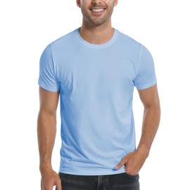 Pioneer Camp Mens Bamboo Viscose T Shirt Ultra Soft White Plain Tshirts for Men Cooling Crew Neck Casual Basic Tee Shirt