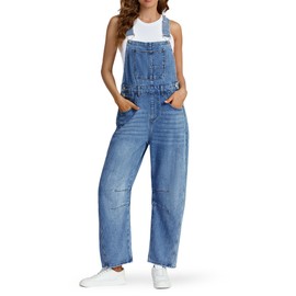 Kedera Barrel Overalls Denim Jumpsuits for Women Spring Trendy 2025 Casual Loose Baggy Jeans Pants Sleeveless Bib Jumpers