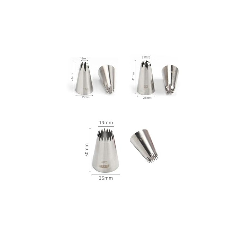 1M 2D 9FT Large Frosting Tips Set – Creat Stunning