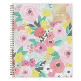 Blue Sky Day Designer 2026 Weekly and Monthly Planner Calendar, January 2026 - December 2026, 8.5" x 11", Flexible Cover, Durable Twin Wire Binding, Storage Pocket, Stickers, Secret Garden Mint