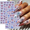 FBABFBUO 4th of July Nail Art Stickers USA Flag Patriotic