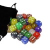 SLAKOZYT 16 mm 6-Sided Dice Set, Six-Sided Dice, Opaque Acrylic