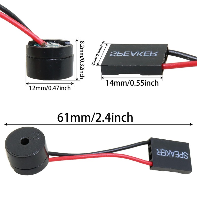 heyous 10PCS Computer Motherboard Built in Speaker Buzzer Computer Case