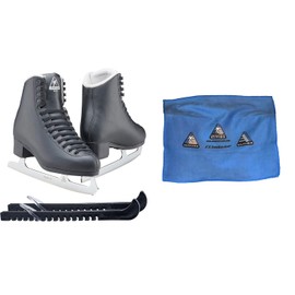 Jackson Classic JC552 Figure Ice Skates - Mens 7 - Bundle with Skate Guards, Towel