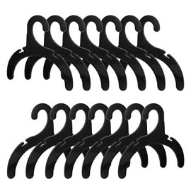 ledmomo Pet Hanger, Pet Hanger, Mini Hanger, Plastic, Pet Supplies, Set of 24, 7.5 inches (19 cm) (Black)