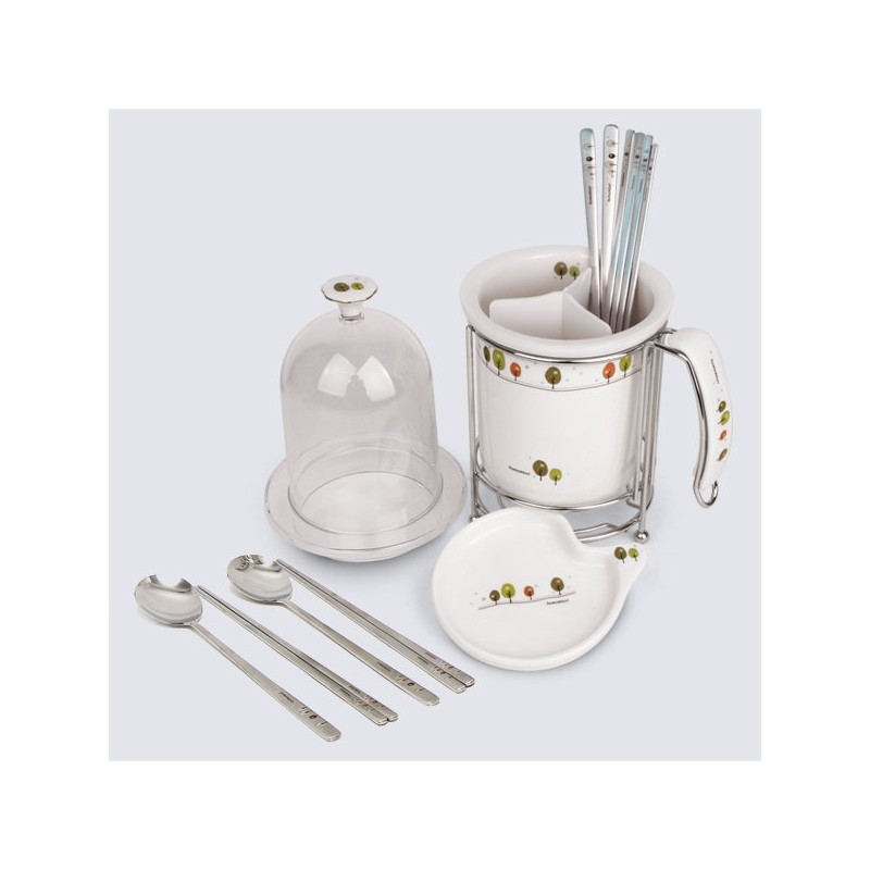 Golden Bell Remember cutlery container + laser cutlery set of